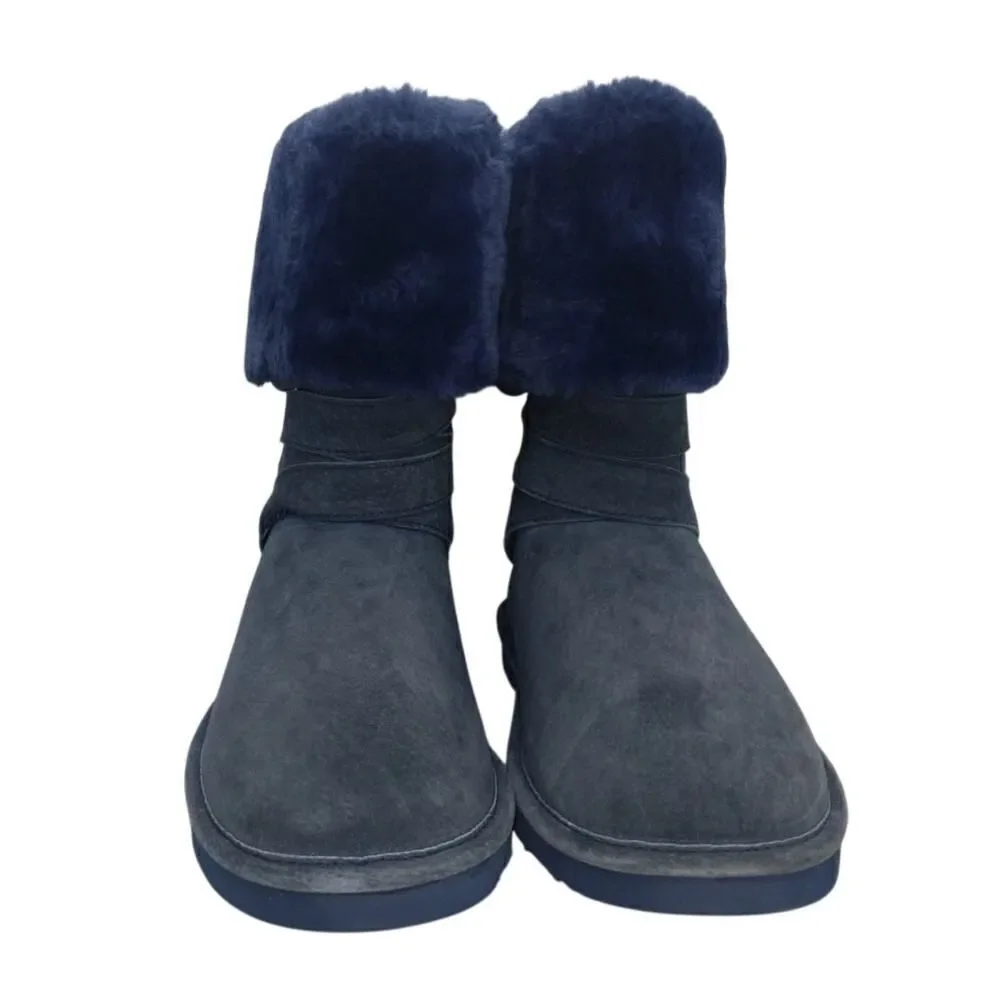 Lamo Womens NEW w/Tags Fully Lined Blue Suede Water Resistant Boots - sz. 8